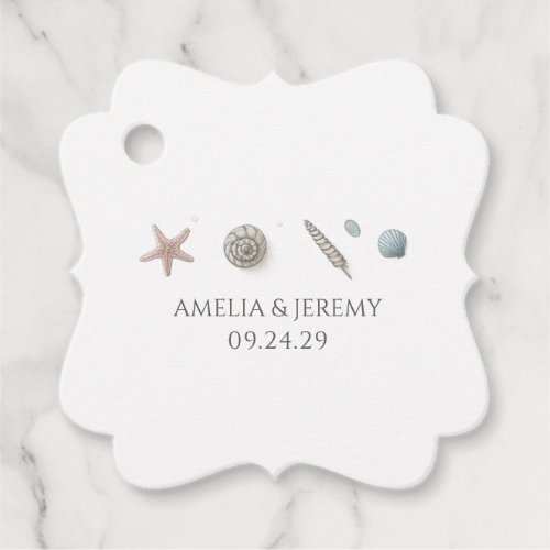 Pastel Beach Favor Tags