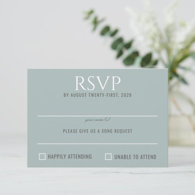 Pastel Beach RSVP Card (Standing Front)