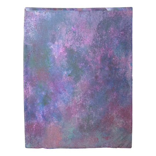 Pastel Bed Chic Pink Purple Blue Green Splatter Duvet Cover