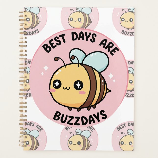 Pastel Bee Journal – Minimal Aesthetic Notebook (Front)