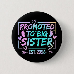 Pastel Big Sister 2026 Unique Pregnancy Reveal Button
