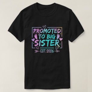 Pastel Big Sister 2026 Unique Pregnancy Reveal T-Shirt