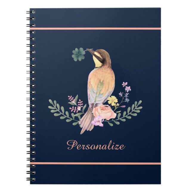 Pastel bird  notebook (Front)