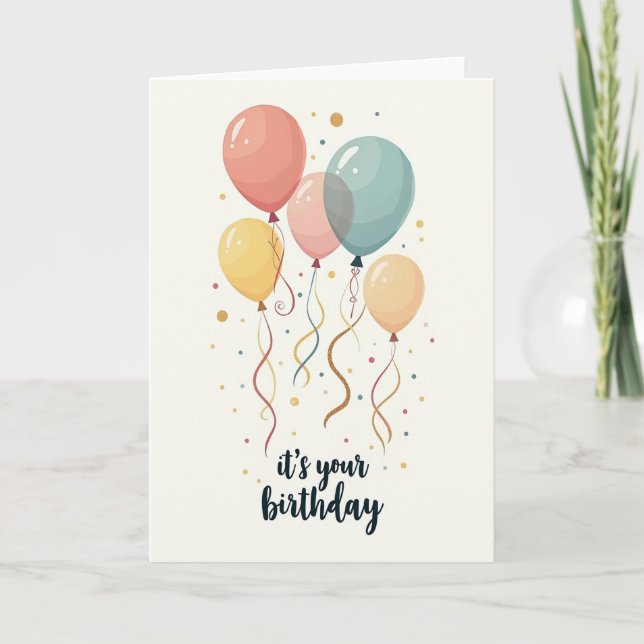 Pastel Birthday Card (Front)