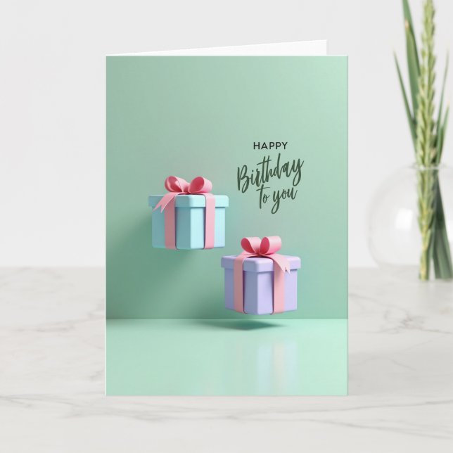 Pastel Birthday Gift Card (Front)