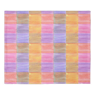 Pastel Blends Rectangles Duvet Covers and Solid