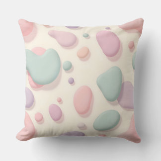 Pastel Blob Abstract Pattern.Modern Outdoor Throw Pillow