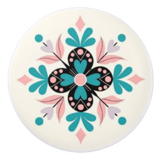 Pastel bloom cabinet knob
