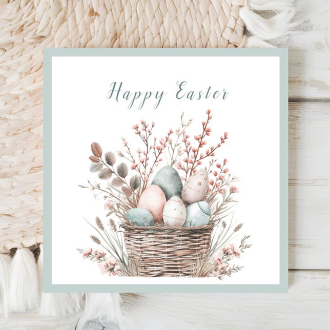Pastel Bloom Easter Basket Brunch Napkins (Creator Uploaded)