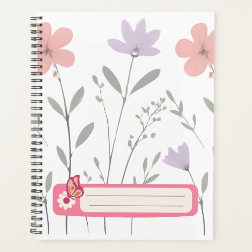 Pastel Bloom Floral Notebook Journal Teen Girls