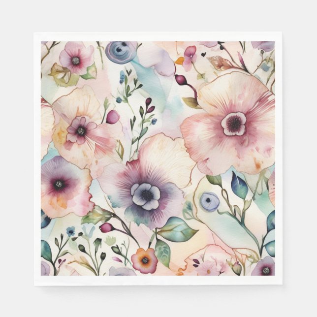 Pastel Bloom Symphony Napkins (Front)