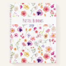Pastel Blooms Journal-Watercolor Spring Wildflower