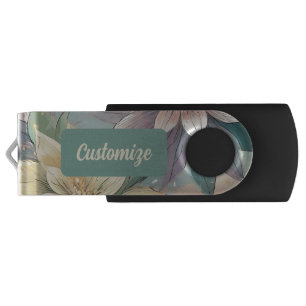 Pastel Blossom Burst: Floral Explosion Pattern Flash Drive