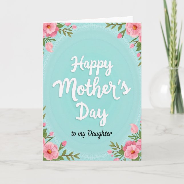 Pastel Blossoms Mothers Day Card (Front)