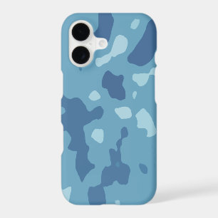 Pastel Blue Abstract Camo Pattern iPhone 17 Case