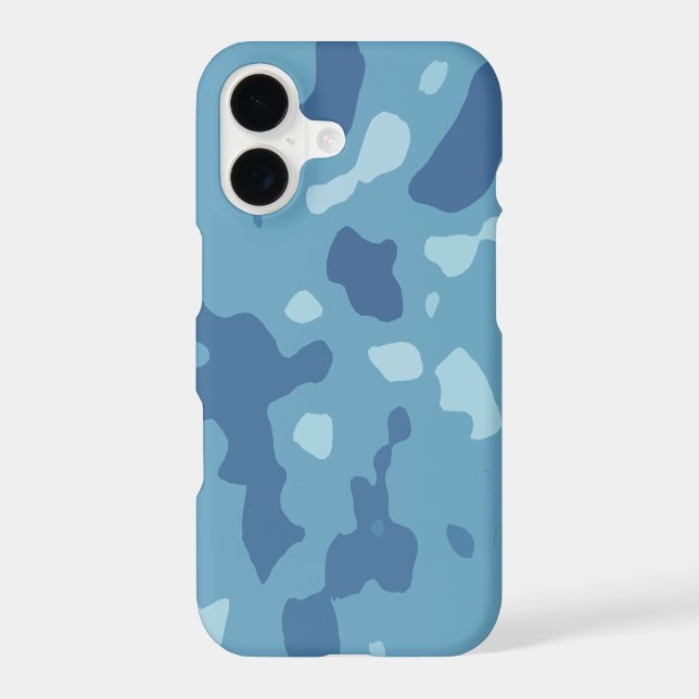 Pastel Blue Abstract Camo Pattern  Iphone Case (Back)
