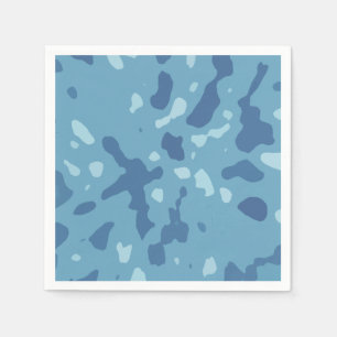 Pastel Blue Abstract Camo Pattern  Napkins