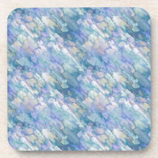 Pastel Blue Abstraction Beverage Coaster