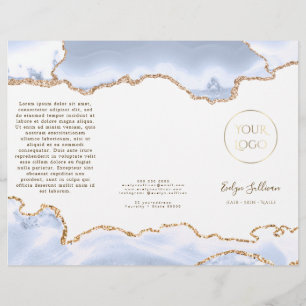 pastel blue agate brochure