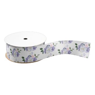 Pastel Blue and Pink Floral Clear Image
