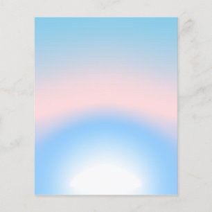 Pastel blue and pink radial gradient colors flyer