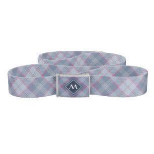Pastel Blue and Pink Tartan Belt