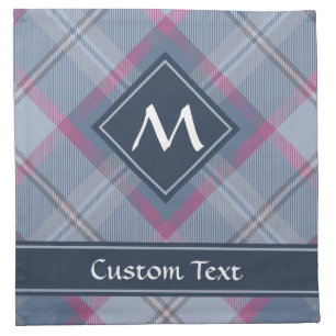 Pastel Blue and Pink Tartan Cloth Napkin