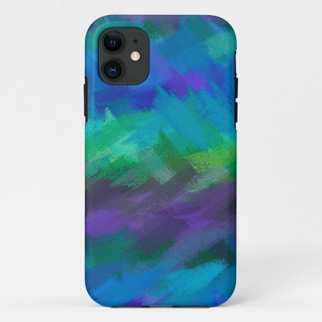 Pastel Blue and Purple Abstract Case-Mate iPhone Case (Back)