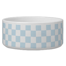Pastel Blue and White Checkerboard Bowl