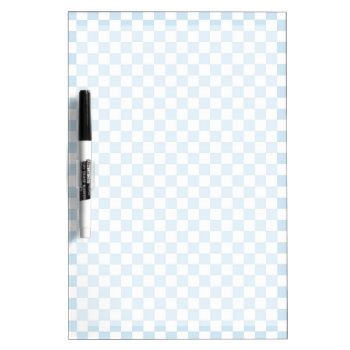 Pastel Blue And White Checkerboard Dry-erase Board by sumwoman at Zazzle