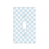 Pastel Blue and White Checkerboard