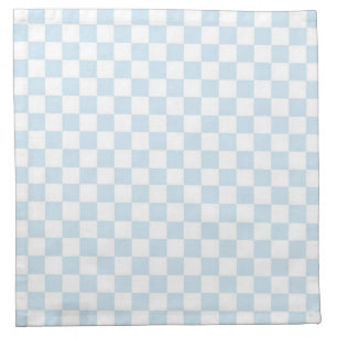 Pastel Blue and White Checkerboard Napkin