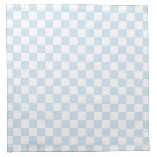 Pastel Blue and White Checkerboard Napkin