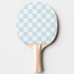 Pastel Blue And White Checkerboard Ping-pong Paddle at Zazzle