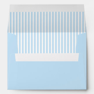 Pastel Blue and White Stripe Envelope