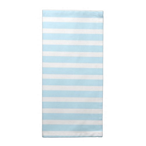 Pastel Blue and White Stripes Cloth Napkin