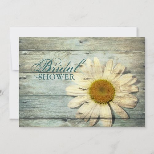 daisy western country wedding bridal shower announcements
