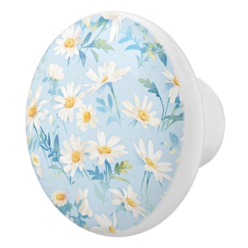 Pastel Blue Beauty Ceramic Knob