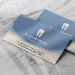 Pastel Blue &amp; Beige Professional Dental Care Appointment Card