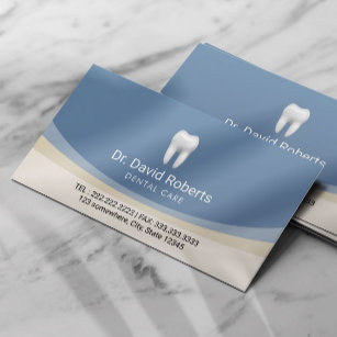 Pastel Blue & Beige Professional Dental Care Appointment Card
