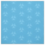 Pastel Blue Biohazard Symbol Fabric