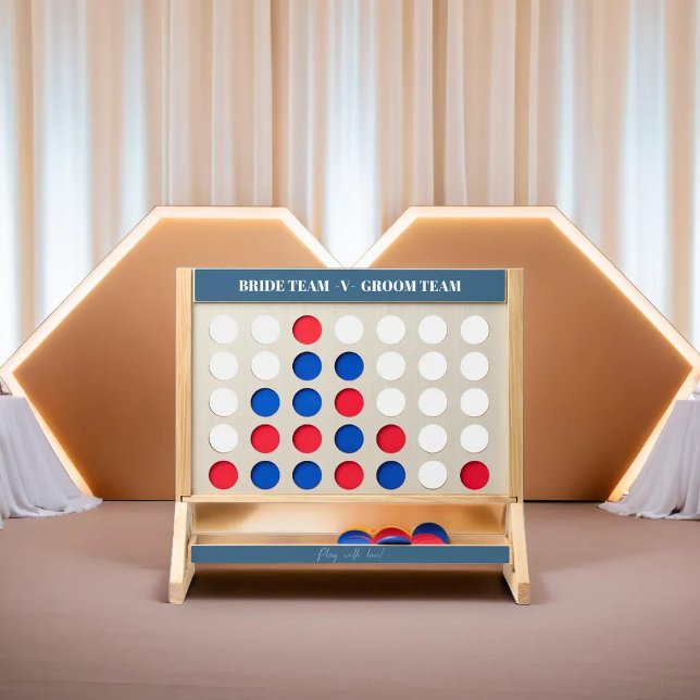 Pastel Blue Bride Team vs Groom Team Design Fast Four (Creator Uploaded)