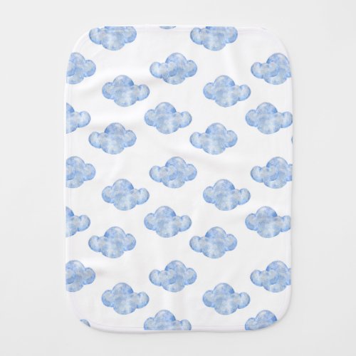 Pastel Blue Cloud Burp Cloth