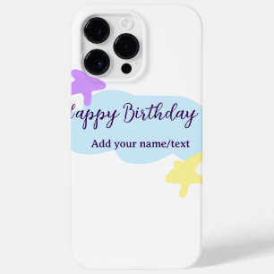 Pastel blue clouds stars purple happy birthday nam Case-Mate iPhone 14 pro max case