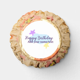 Pastel blue clouds stars purple happy birthday nam reese's peanut butter cups