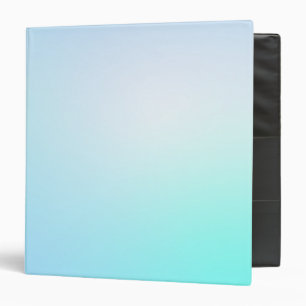 Pastel Blue Colors Abstract Blur Gradient Ombre 3 Ring Binder