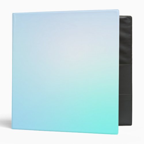 Pastel Blue Colors Abstract Blur Gradient Ombre 3 Ring Binder