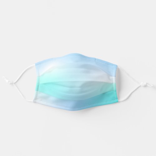 Pastel Blue Colors Abstract Blur Gradient Ombre Adult Cloth Face Mask