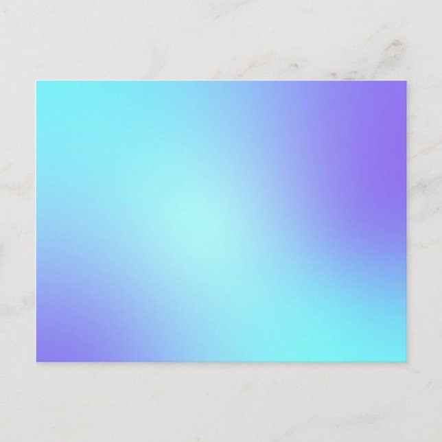 Pastel Blue Colors Abstract Blur Gradient Ombre Postcard (Front)