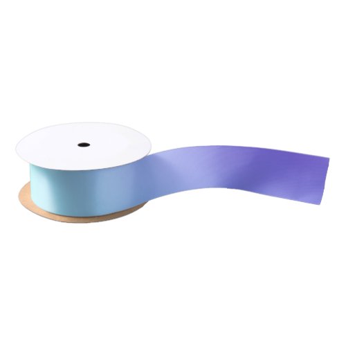 Pastel Blue Colors Abstract Blur Gradient Ombre Satin Ribbon
